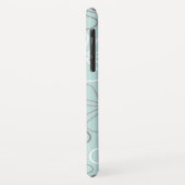 Abstracte grote bloemcontouren BWG + eendenei blau Case-Mate iPhone Case (Achterkant/links)