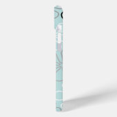 Abstracte grote bloemcontouren BWG + eendenei blau Case-Mate iPhone Case (Achterkant / Links)