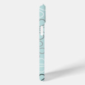 Abstracte grote bloemcontouren BWG + eendenei blau Case-Mate iPhone Case (Achterkant / Rechts)