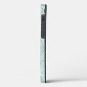Abstracte grote bloemcontouren BWG + eendenei blau Case-Mate iPhone Case (Achterkant / Links)