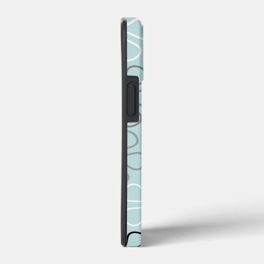 Abstracte grote bloemcontouren BWG + eendenei blau Case-Mate iPhone Case (Achterkant / Rechts)