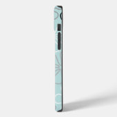 Abstracte grote bloemcontouren BWG + eendenei blau Case-Mate iPhone Case (Achterkant / Links)