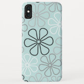 Abstracte grote bloemcontouren BWG + eendenei blau Case-Mate iPhone Case (Achterkant)