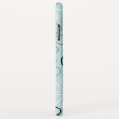 Abstracte grote bloemcontouren BWG + eendenei blau Case-Mate iPhone Case (Achterkant/rechts)