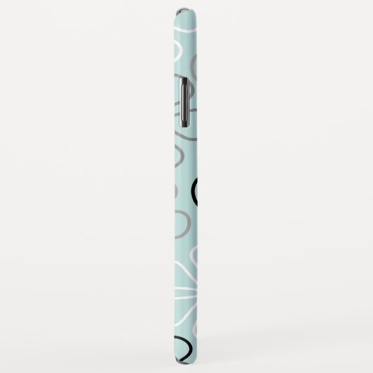 Abstracte grote bloemcontouren BWG + eendenei blau Case-Mate iPhone Case (Achterkant/rechts)