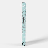 Abstracte grote bloemcontouren BWG + eendenei blau Case-Mate iPhone Case (Achterkant / Rechts)