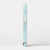 Abstracte grote bloemcontouren BWG + eendenei blau Case-Mate iPhone Case (Achterkant / Rechts)