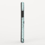 Abstracte grote bloemcontouren BWG + eendenei blau Case-Mate iPhone Case (Achterkant/rechts)