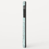 Abstracte grote bloemcontouren BWG + eendenei blau Case-Mate iPhone Case (Achterkant/links)