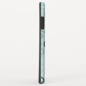 Abstracte grote bloemcontouren BWG + eendenei blau Case-Mate iPhone Case (Achterkant/rechts)