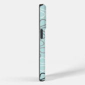 Abstracte grote bloemcontouren BWG + eendenei blau Case-Mate iPhone Case (Achterkant / Rechts)