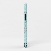 Abstracte grote bloemcontouren BWG + eendenei blau Case-Mate iPhone Case (Achterkant/rechts)