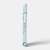 Abstracte grote bloemcontouren BWG + eendenei blau Case-Mate iPhone Case (Achterkant / Rechts)