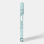 Abstracte grote bloemcontouren BWG + eendenei blau Case-Mate iPhone Case (Achterkant / Rechts)