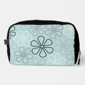 Abstracte grote bloemcontouren BWG + eendenei blau Toilettasje (Voorkant)
