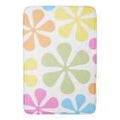 Abstracte Grote Bloemen Heldere Kleurenmix Badmat (Voorkant Verticaal)