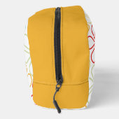 Abstracte Grote Bloemen Rood Geel Limoen Blauwgroe Toilettasje (Rechts)