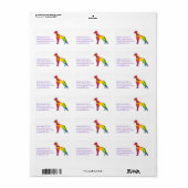 Abstracte grote hond etiket (Full Sheet)