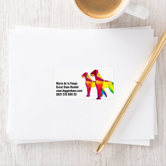 Abstracte grote hond Great Dane Etiket (Insitu)
