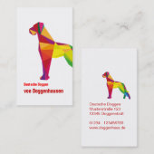 Abstracte grote hond visitekaartje (Voorkant / Achterkant)