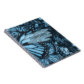 Abstracte Grunge Blue Butterfly Art, op maat gemaa Notitieboek (Rechterzijde)