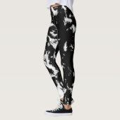 Abstracte Grunge Marble - Black and White Collecti Leggings (Links)