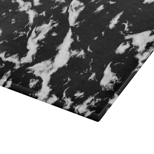 Abstracte Grunge Marble - zwart en wit Snijplank (Hoek)