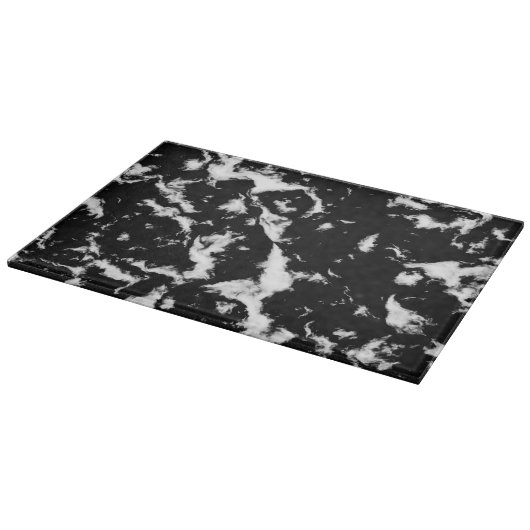 Abstracte Grunge Marble - zwart en wit Snijplank (Hoek)