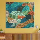 Abstracte Grunge: naadloos patroonontwerp. Canvas Afdruk (Insitu (Woonkamer))