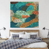 Abstracte Grunge: naadloos patroonontwerp. Canvas Afdruk (Insitu (Slaapkamer))