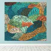 Abstracte Grunge: naadloos patroonontwerp. Canvas Afdruk (Insitu (Houten vloer))