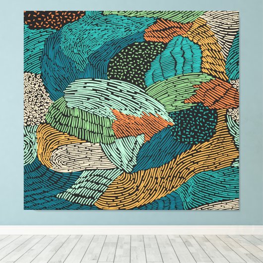 Abstracte Grunge: naadloos patroonontwerp. Canvas Afdruk (Insitu (Houten vloer))