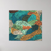 Abstracte Grunge: naadloos patroonontwerp. Canvas Afdruk (Voorkant)