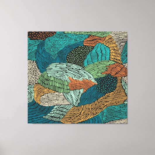 Abstracte Grunge: naadloos patroonontwerp. Canvas Afdruk (Voorkant)