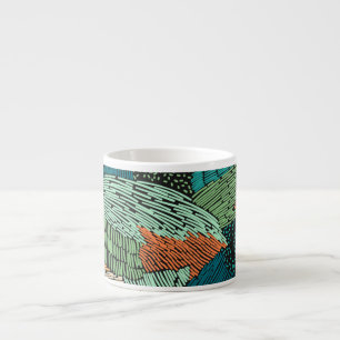 Abstracte Grunge: naadloos patroonontwerp. Espresso Kop