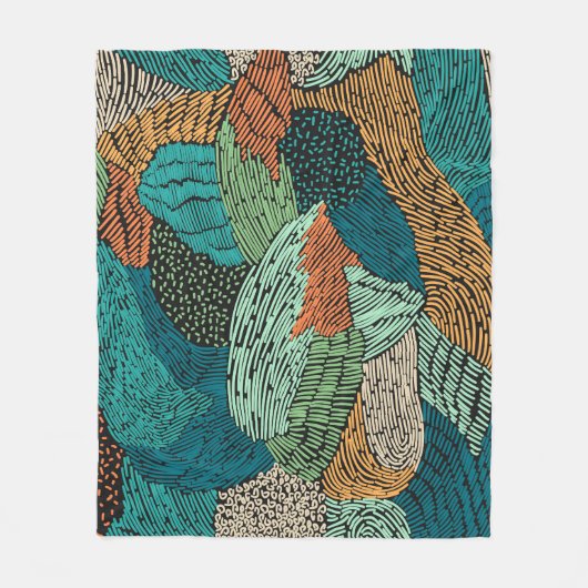 Abstracte Grunge: naadloos patroonontwerp. Fleece Deken (Voorkant)
