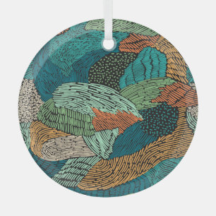 Abstracte Grunge: naadloos patroonontwerp. Glas Ornament
