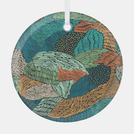 Abstracte Grunge: naadloos patroonontwerp. Glas Ornament (Voorkant)