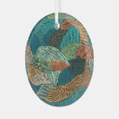Abstracte Grunge: naadloos patroonontwerp. Glas Ornament (Voorkant links)