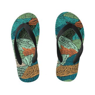 Abstracte Grunge: naadloos patroonontwerp. Kinder Teenslippers