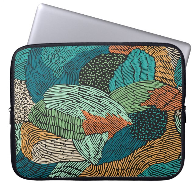 Abstracte Grunge: naadloos patroonontwerp. Laptop Sleeve (Voorkant)