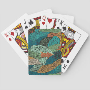 Abstracte Grunge: naadloos patroonontwerp. Pokerkaarten