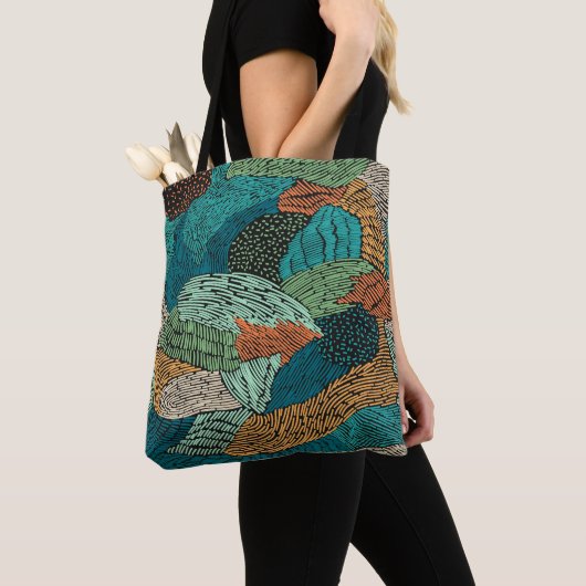 Abstracte Grunge: naadloos patroonontwerp. Tote Bag (Dichtbij)