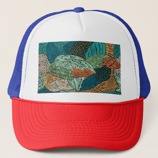 Abstracte Grunge: naadloos patroonontwerp. Trucker Pet (Voorkant)