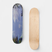 Abstracte Grunge Paint Drip Blue Cool Tones Persoonlijk Skateboard (Voorkant)