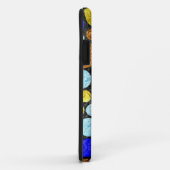 Abstracte Grunge Polka Dots | Geel blauw Aqua Case-Mate iPhone Case (Achterkant/rechts)