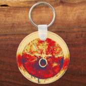 Abstracte Grunge Ring en Ster Sleutelhanger (Voorkant)