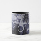 Abstracte Grunge Ring in Star-keramische Mok (Midden)