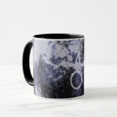Abstracte Grunge Ring in Star-keramische Mok (Voorkant links)