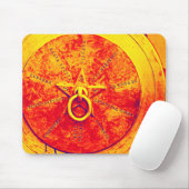 Abstracte Grunge Ring in Star-Muismat Muismat (Met muis)